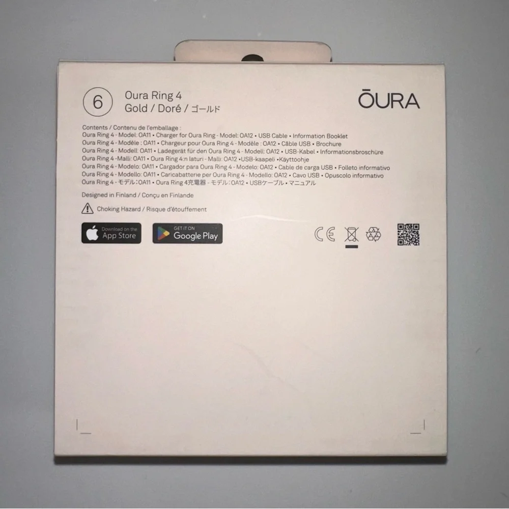 Oura ring 4 gold size 6 w box